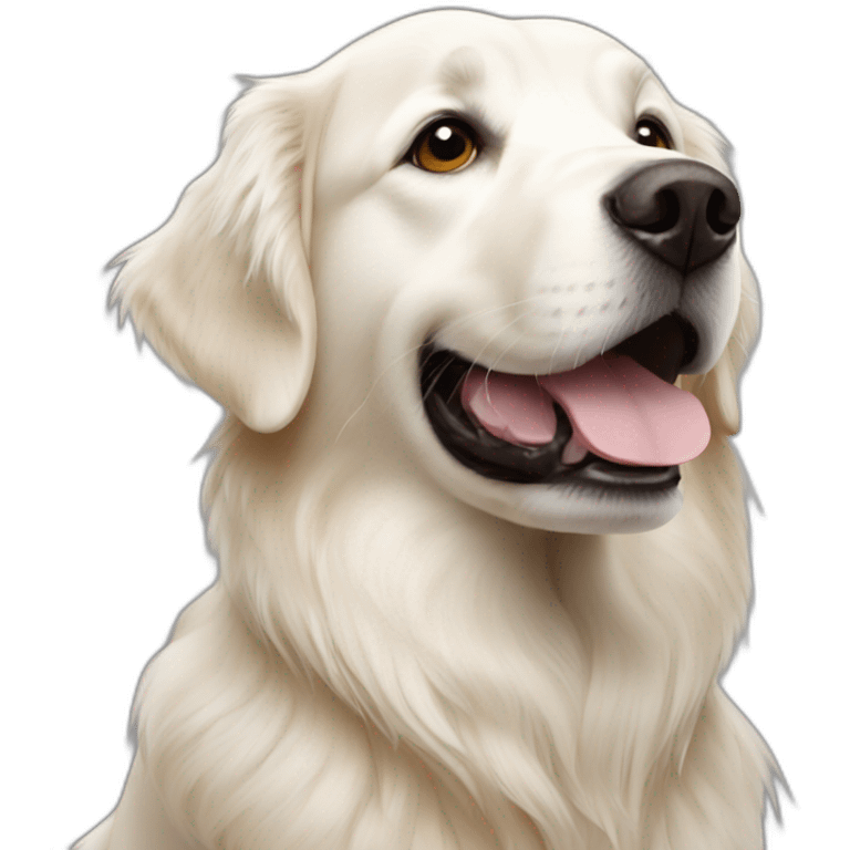 white golden retriever emoji