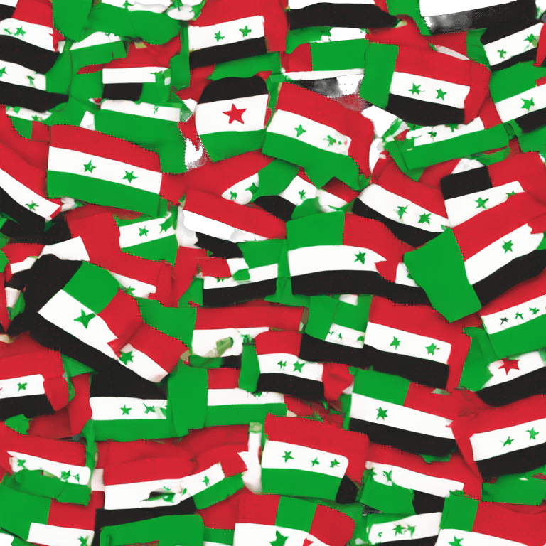 Can you make a Syrian flag emoji just change the red color to green and put 3 stars  emoji