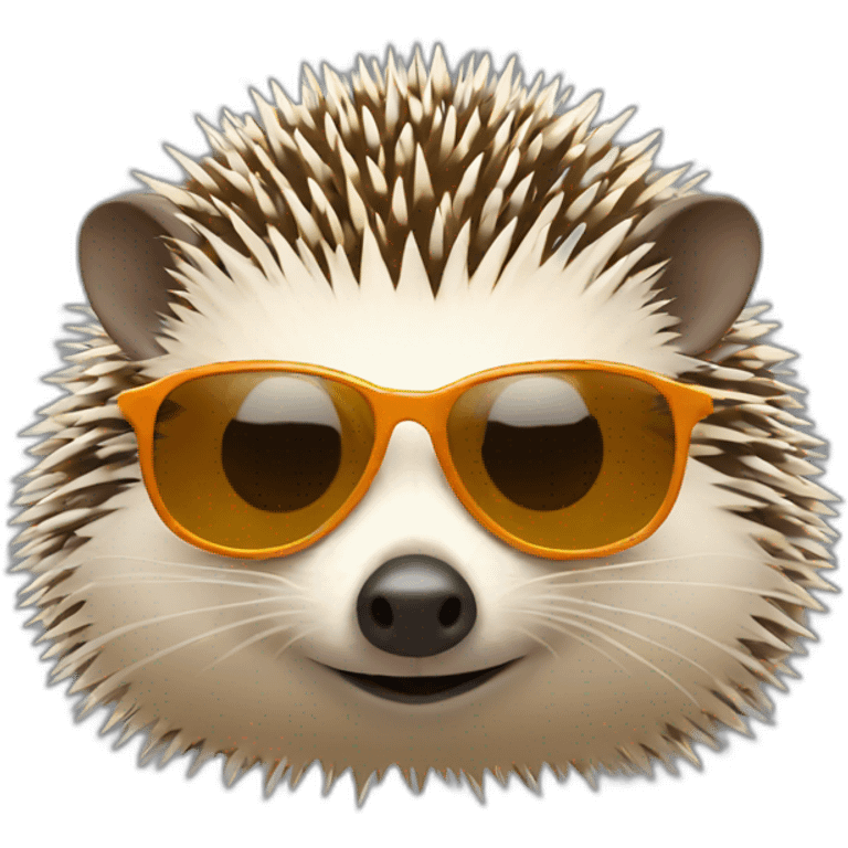 Hedgehog with sunglasses emoji