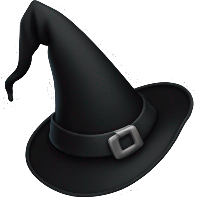 curved full black witch hat emoji