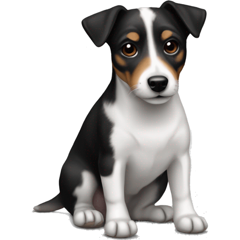 All Black jack Russell terrier emoji