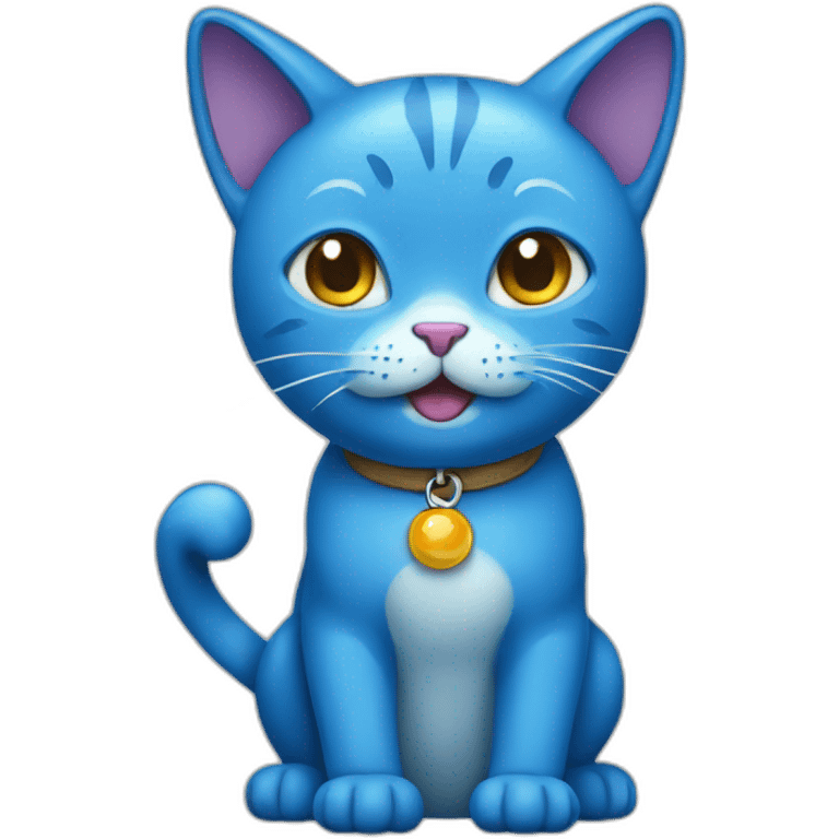 Blue cat gumball emoji