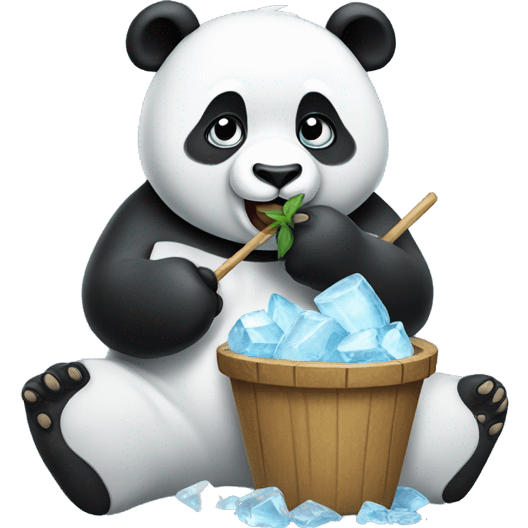 Panda eating ice  emoji