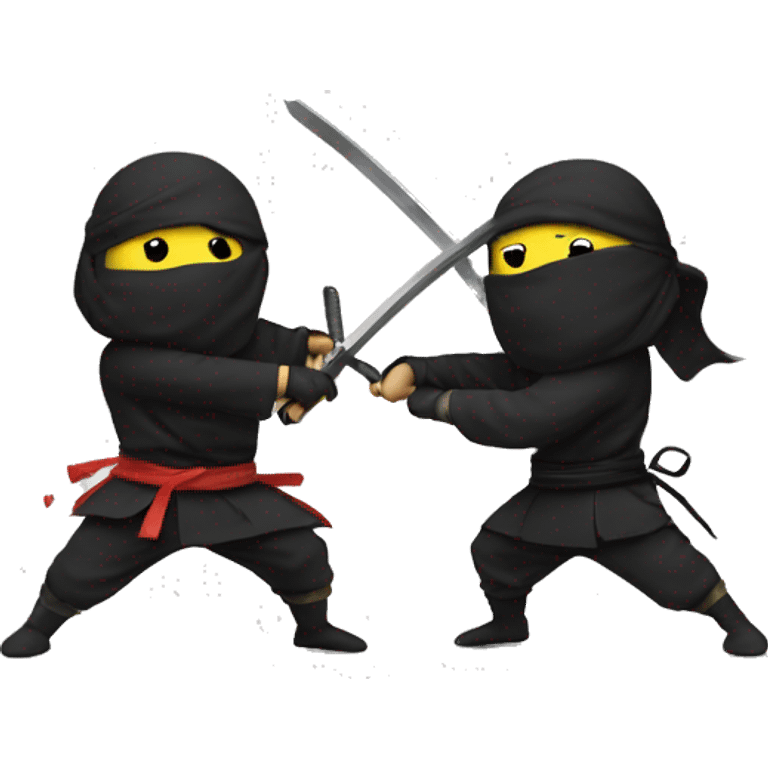 Two ninjas sword fighting emoji