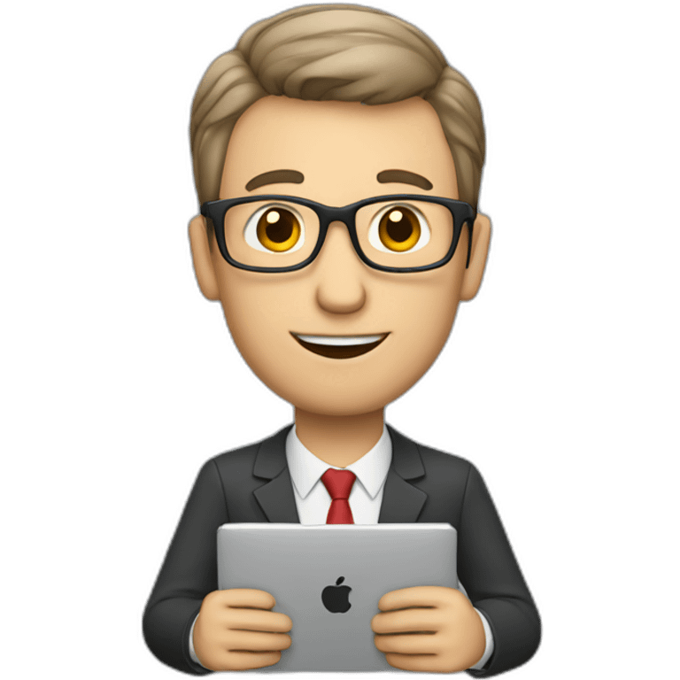 teacher-man with computer in arms emoji