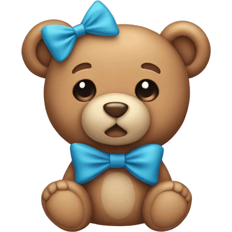 Teddy bear with bow emoji