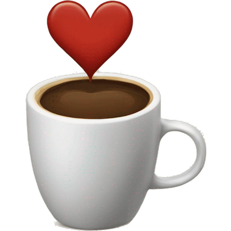 the coffee emoji with a heart as the coffee emoji