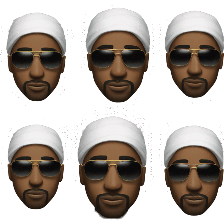 tupac with shades emoji