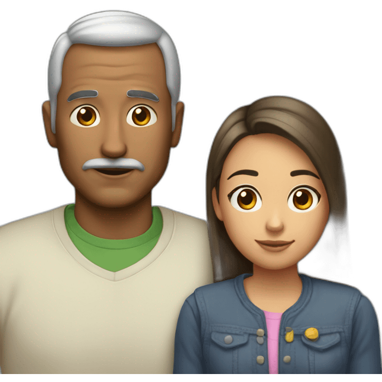 Papá de 40 años e hija de 15 años emoji