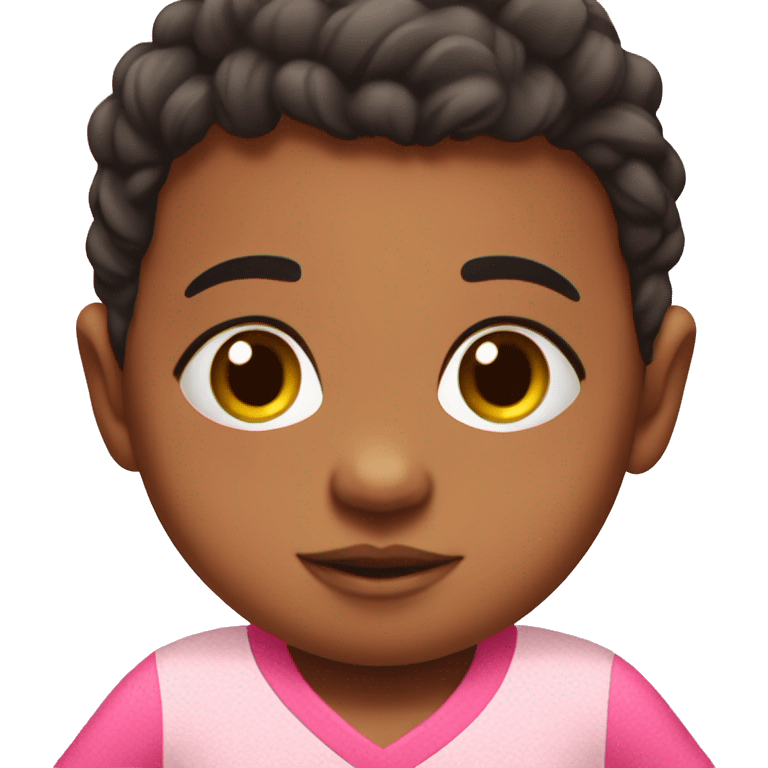 Peruvian baby wearing pink messie jersey emoji