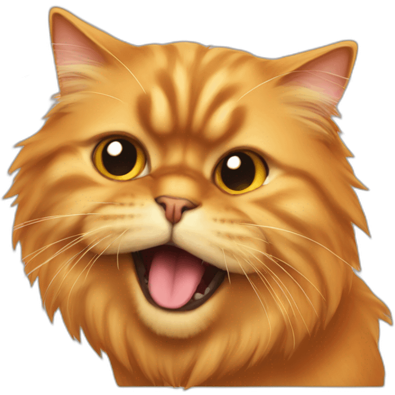 orange persian yawning emoji