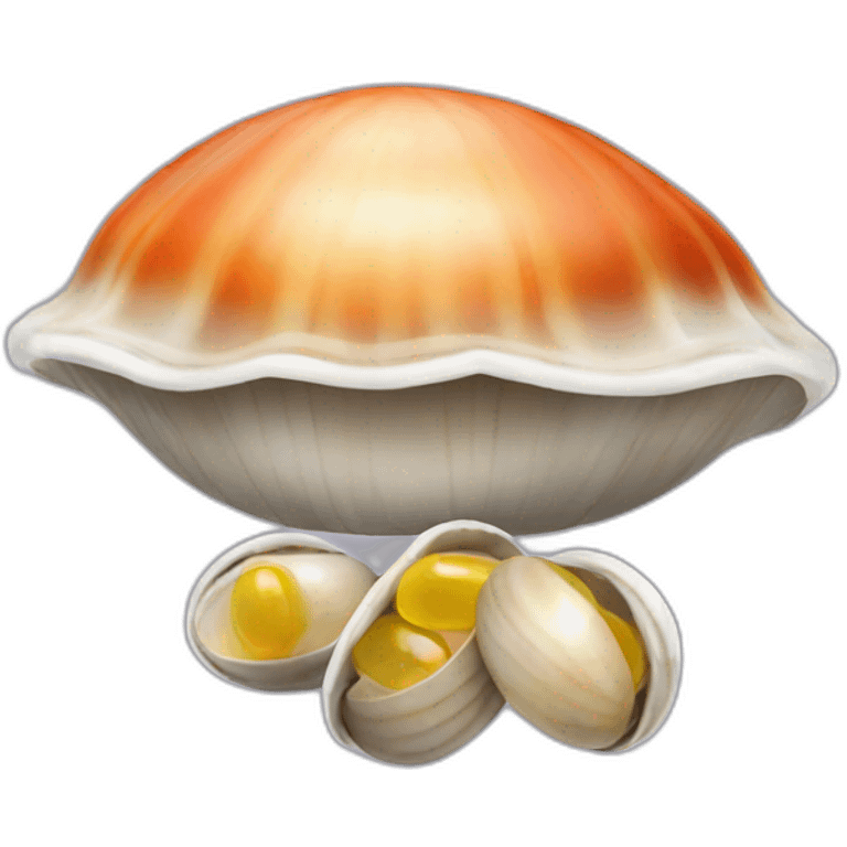 CLAMS eating capsules emoji