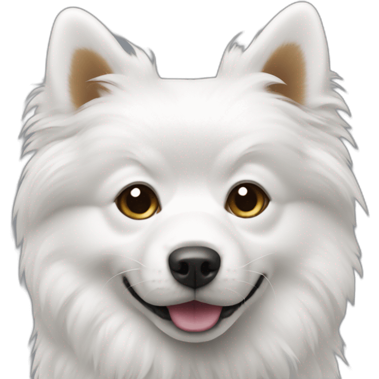 Spitz dog white color emoji