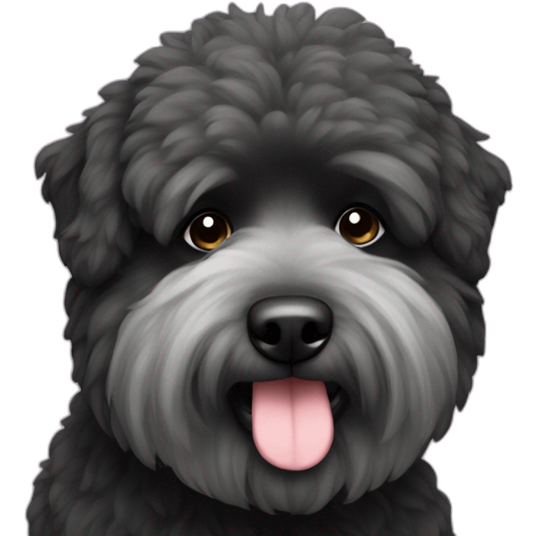 Caniche black fat emoji