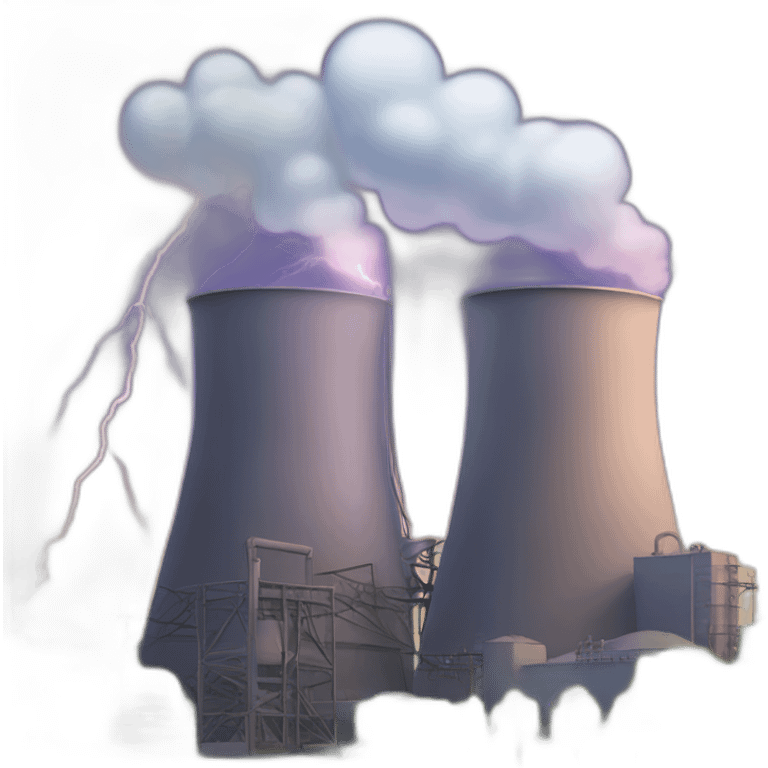 power plant with lightning emoji