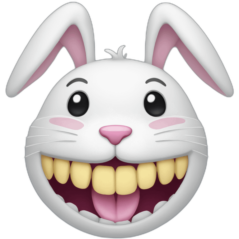 Rabbit’s smile teeth  emoji