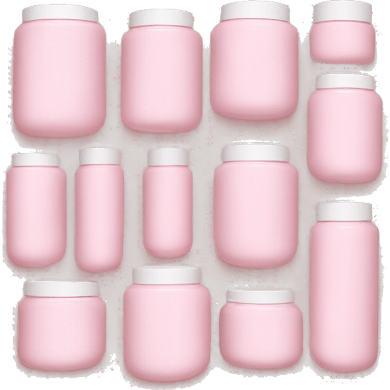 Pastel pink skincare jars emoji