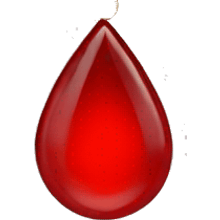 red teardrop necklace shiny chain emoji