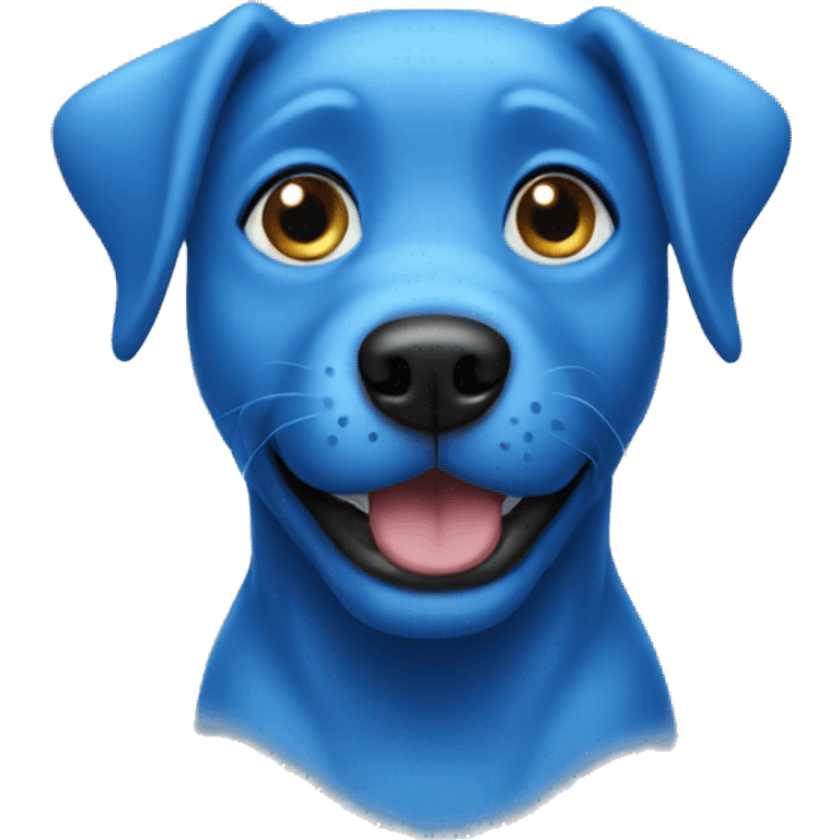 Blue dog emoji