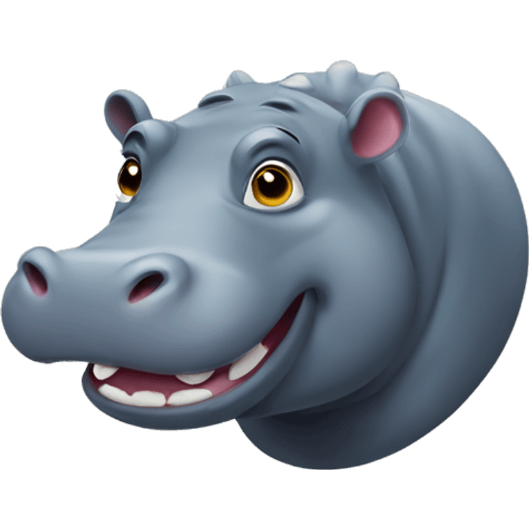 Celebrating hippopotamus  emoji