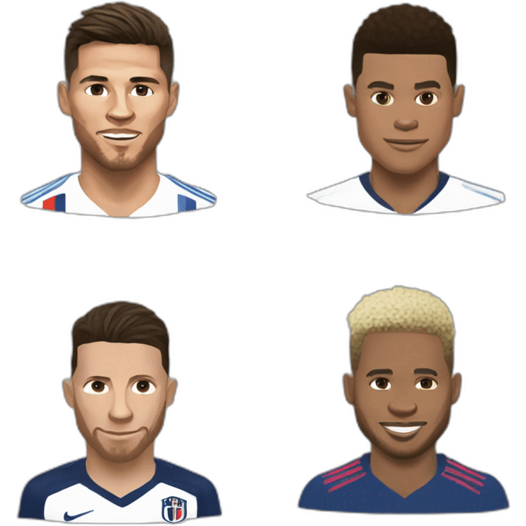 Ronaldo Messi Neymar mbappé  emoji