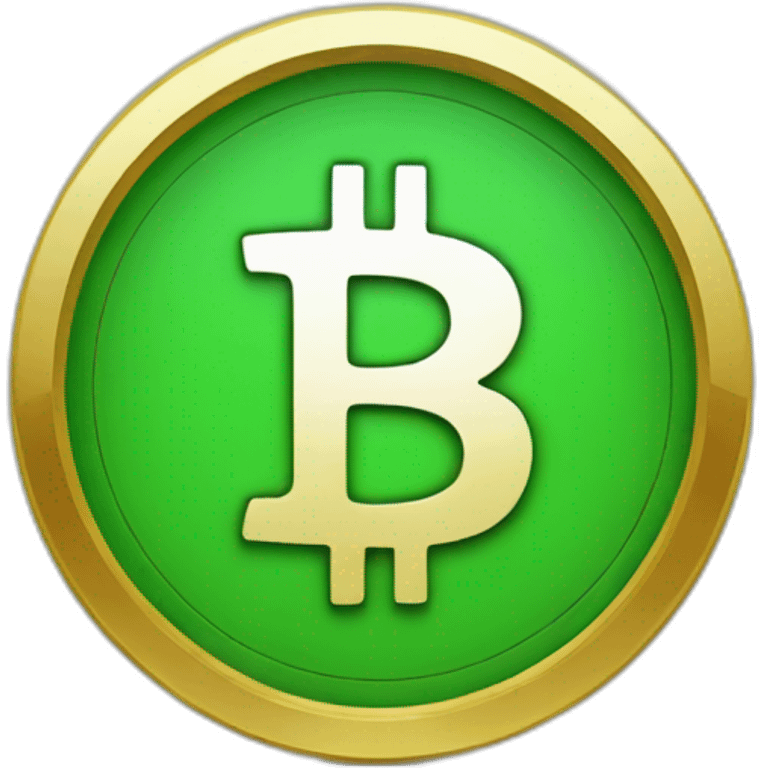 grüner bitcoin emoji