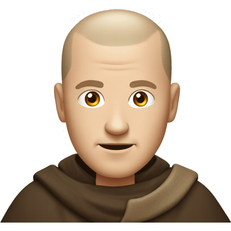 white middle age male human frier monk with buzz cut square jaw emoji