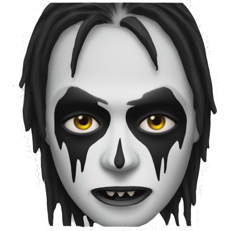 Headbanger with corpse paint emoji