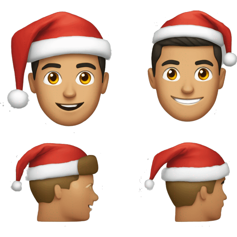 cristiano ronaldo with santa hat emoji