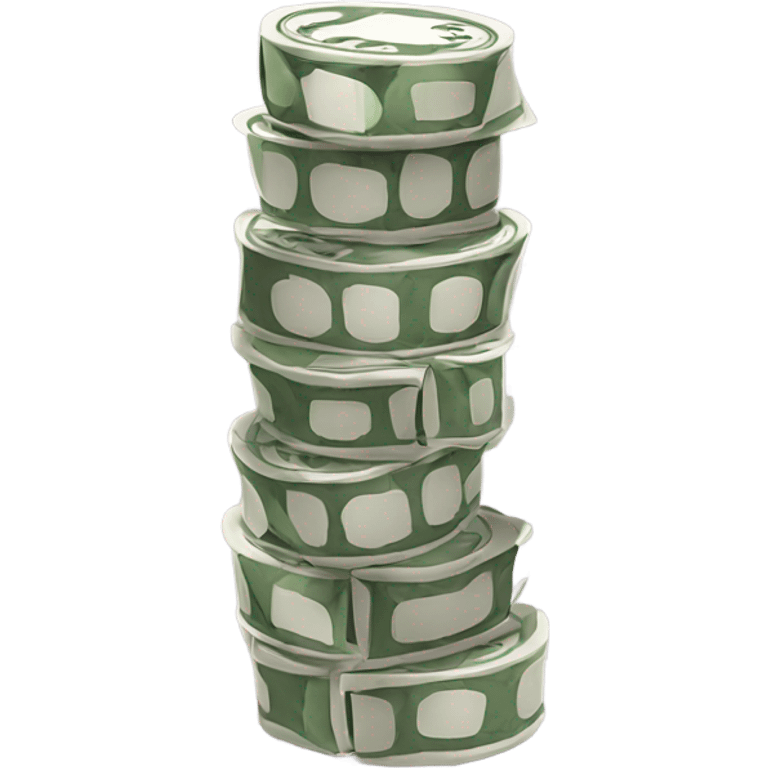 Stack the money tall enough to hug emoji