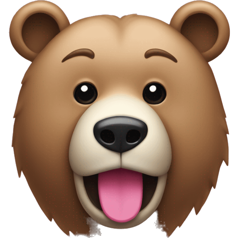 Un oso con un moño rosado emoji