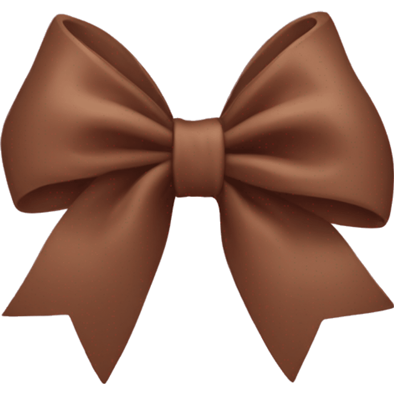 A brown bow just like the pink emoji bow emoji