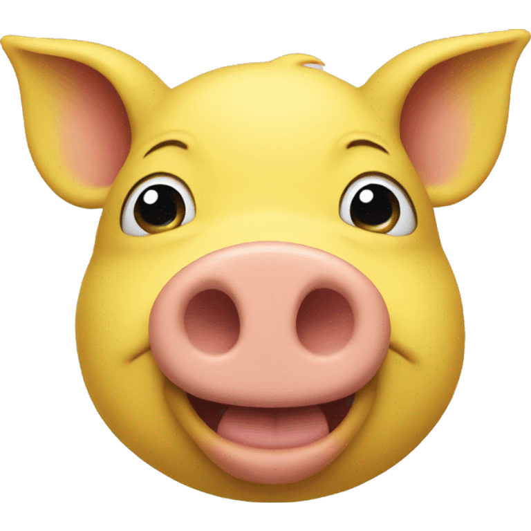 Yellow pig emoji