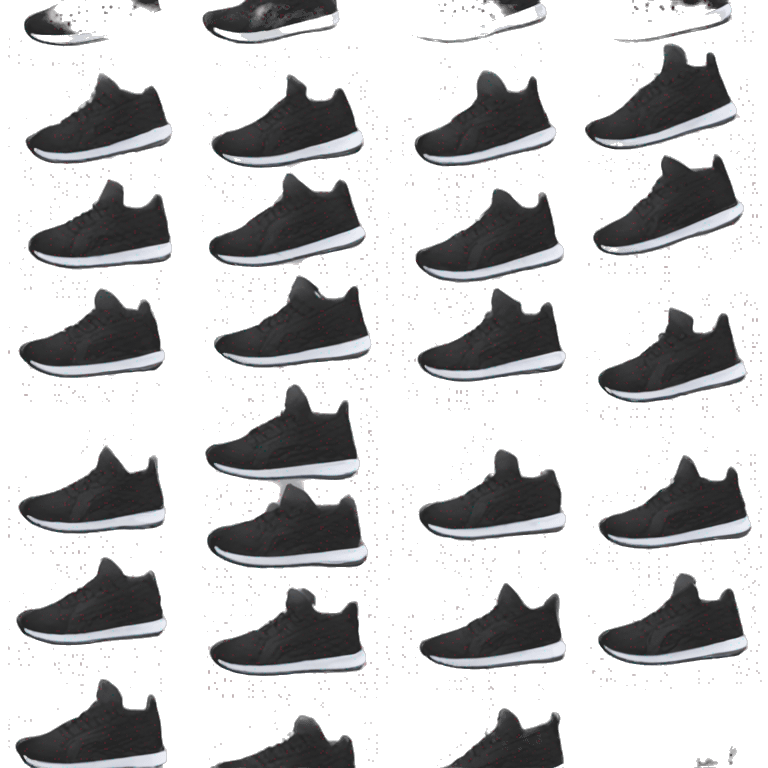 all black puma running shoes emoji