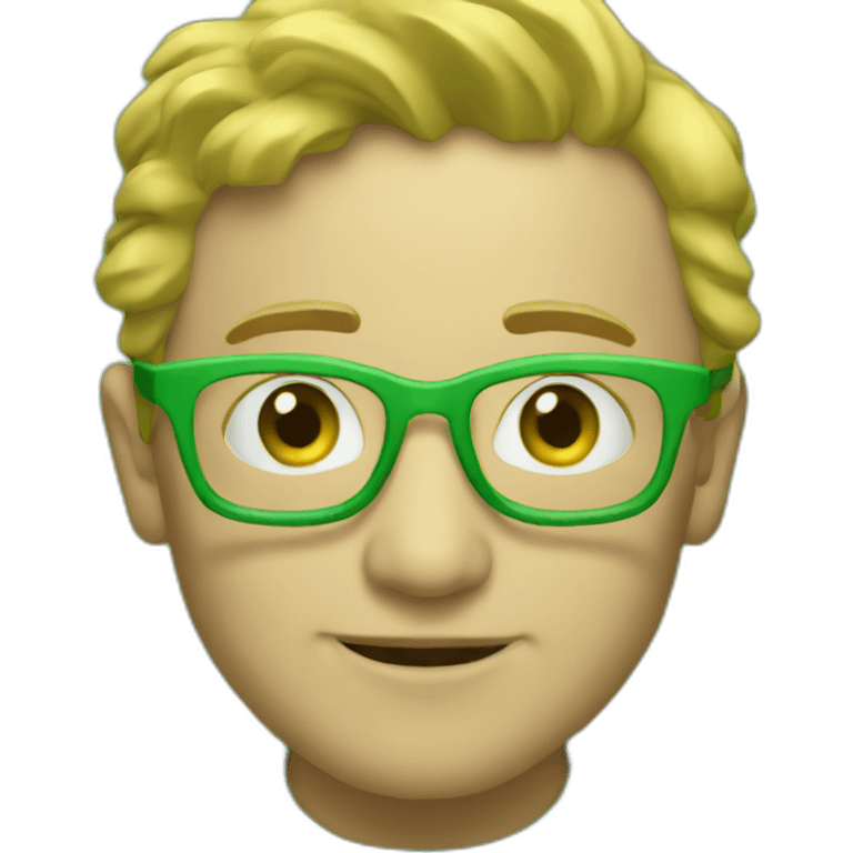 Green screen computer emoji