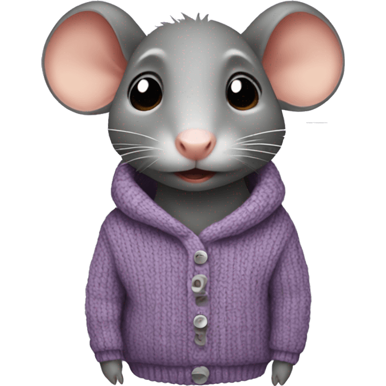 Rat wearing a sweater  emoji