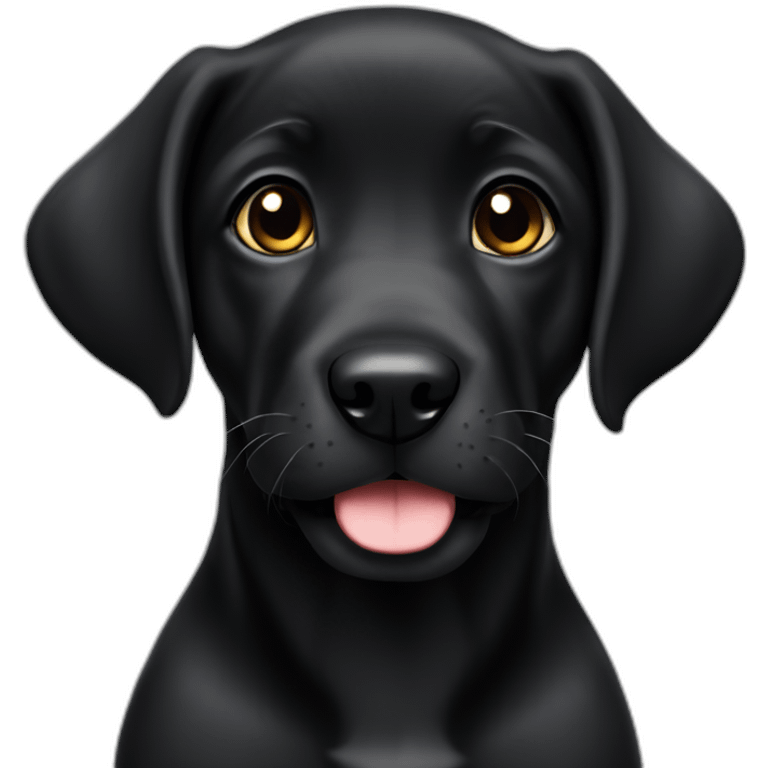 A very cute black labarador puppy emoji