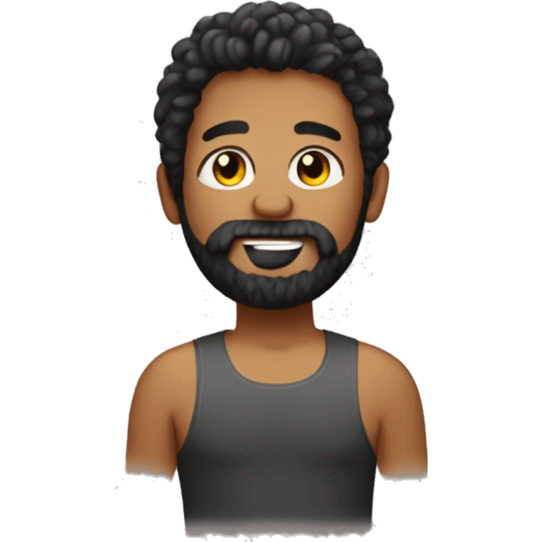 bearded hairy man in tank top emoji