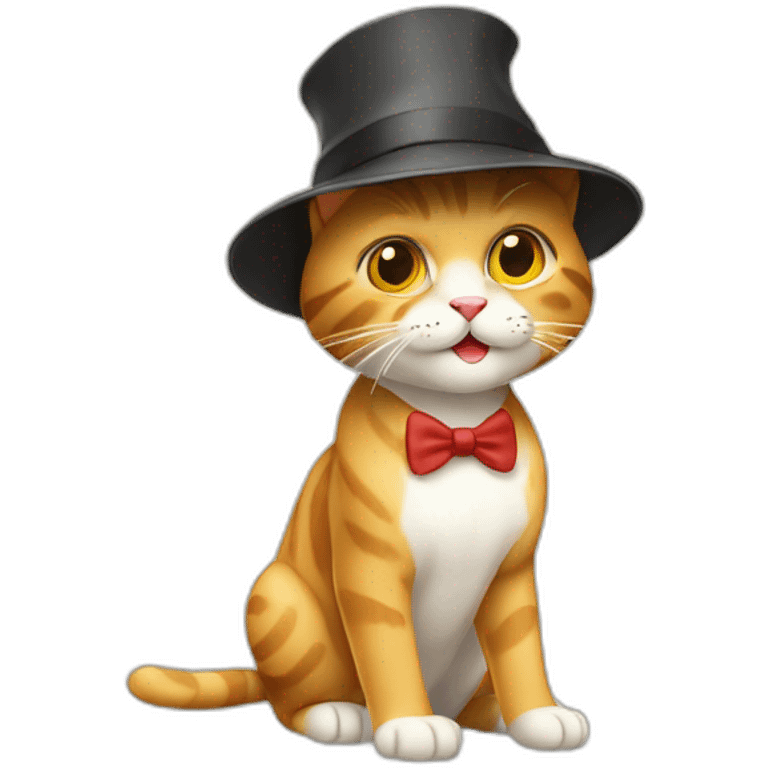 Gato com chapeu emoji