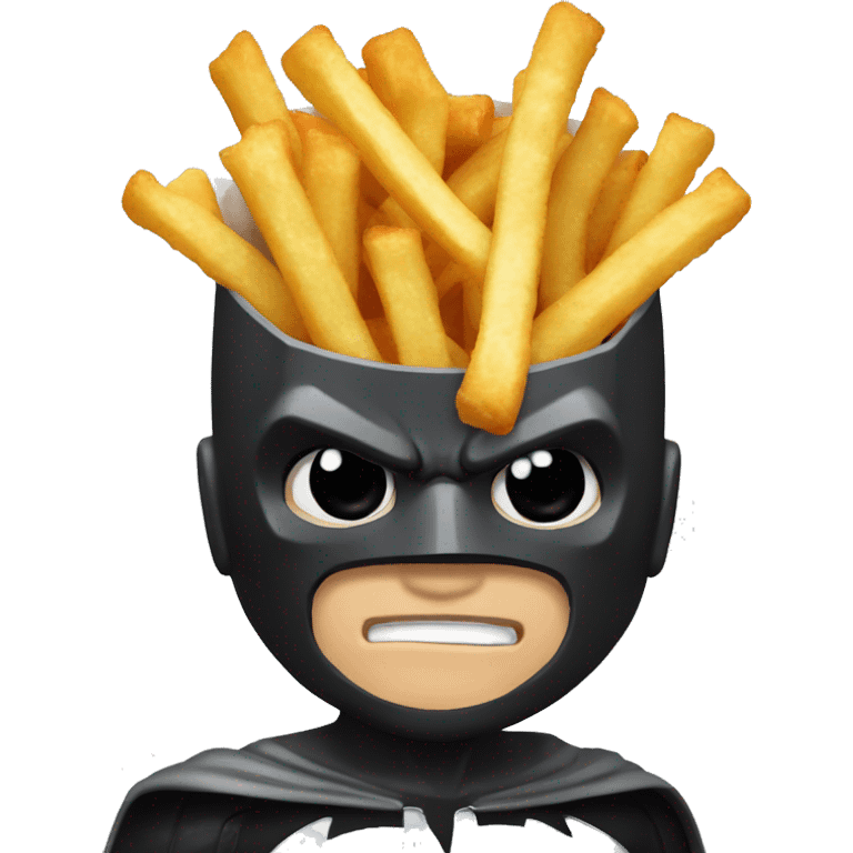 Batman qui mange des fritte  emoji