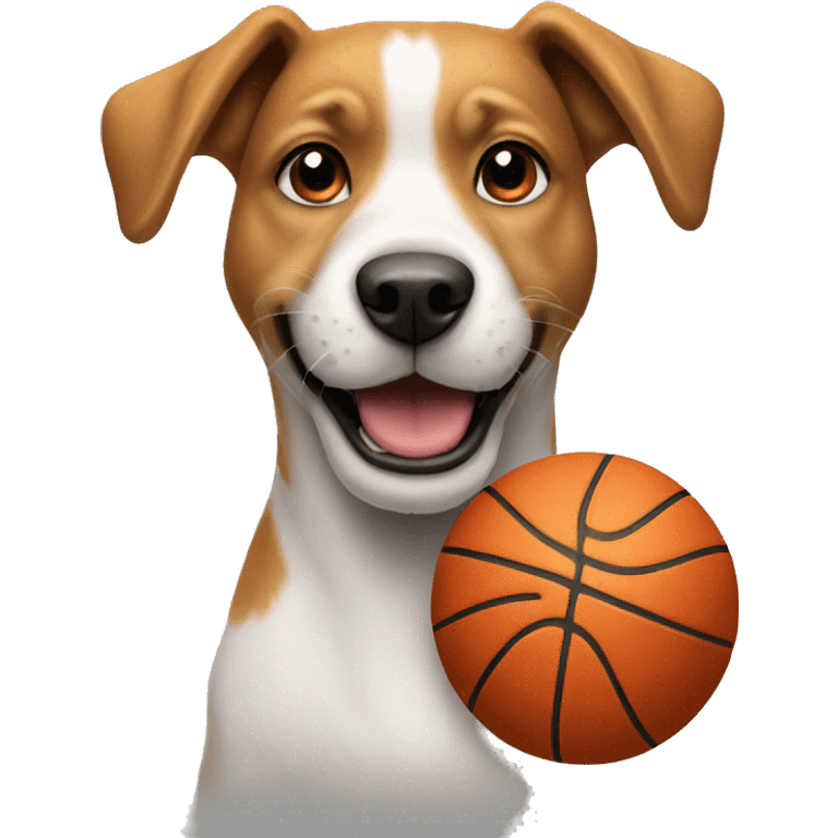 dog playing basketball  emoji