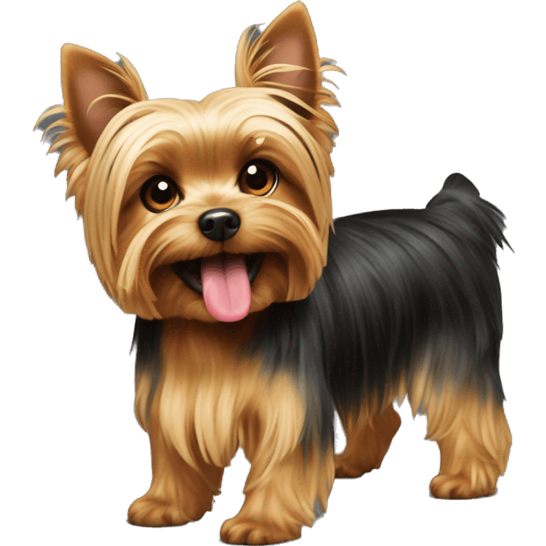 yorkie with tongue out emoji