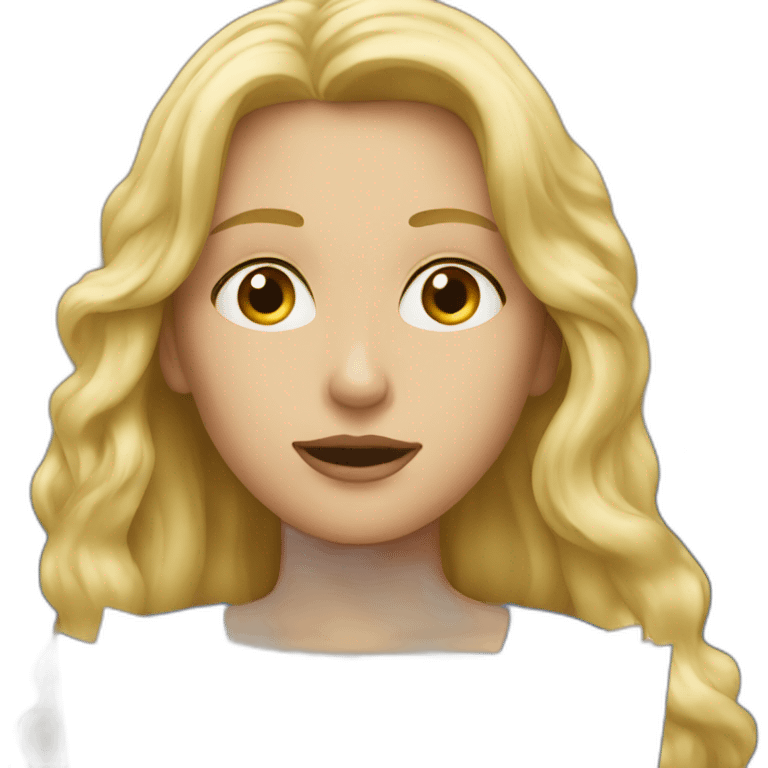 Blonde Watching à film emoji