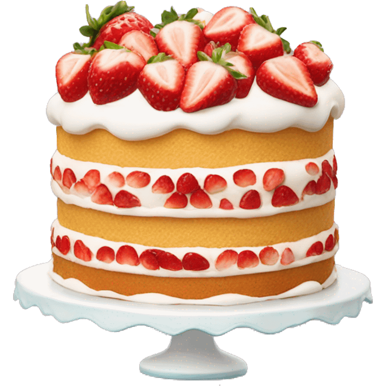 Strawberry shortcake cake  emoji