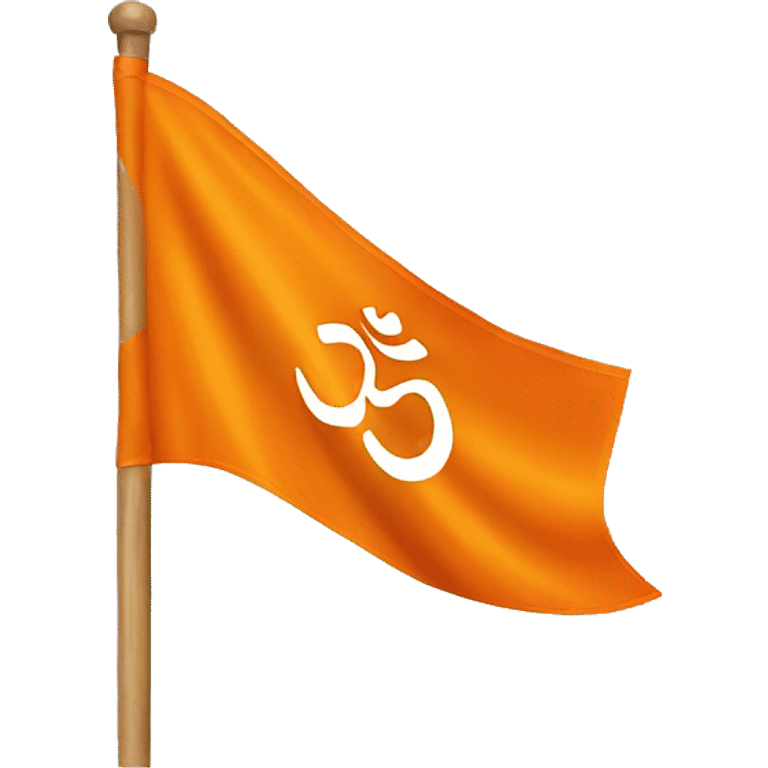 Orange flag with om symbol emoji