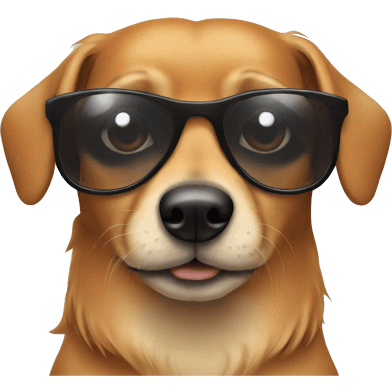 Keeshund with sunglasses on emoji