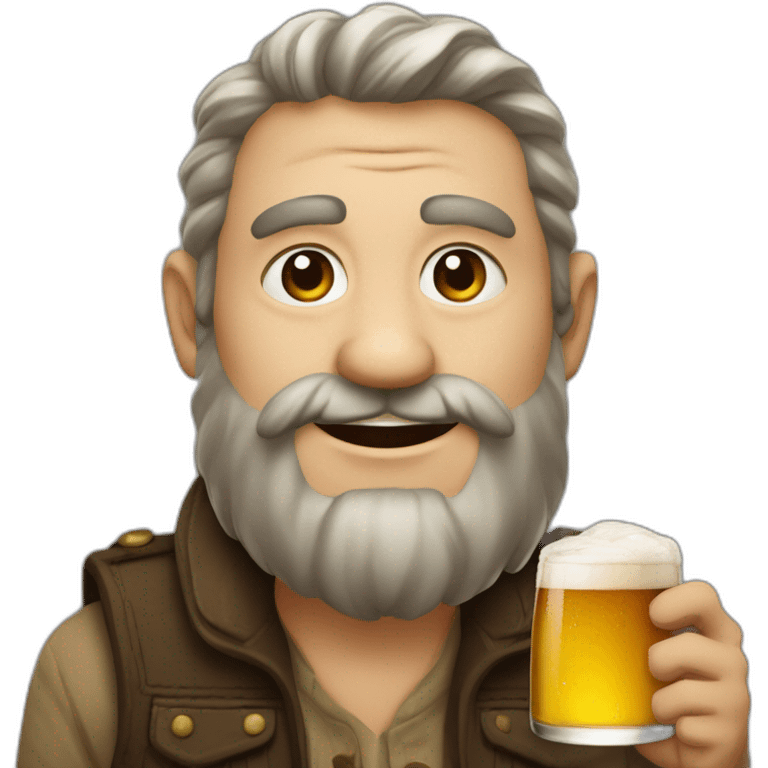 Castor avec bière emoji