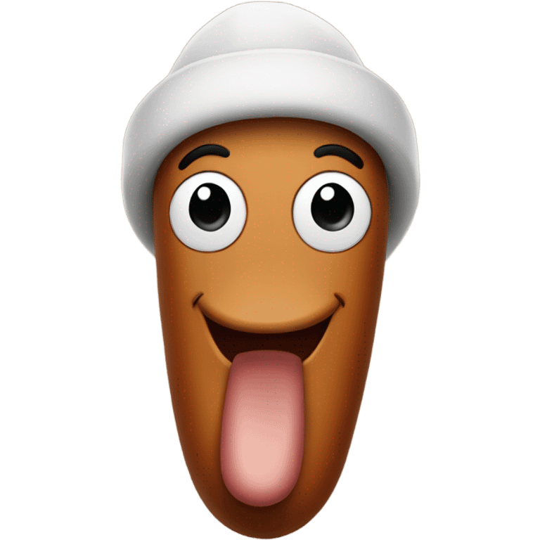 Sausage smiling wearing a beanie  emoji