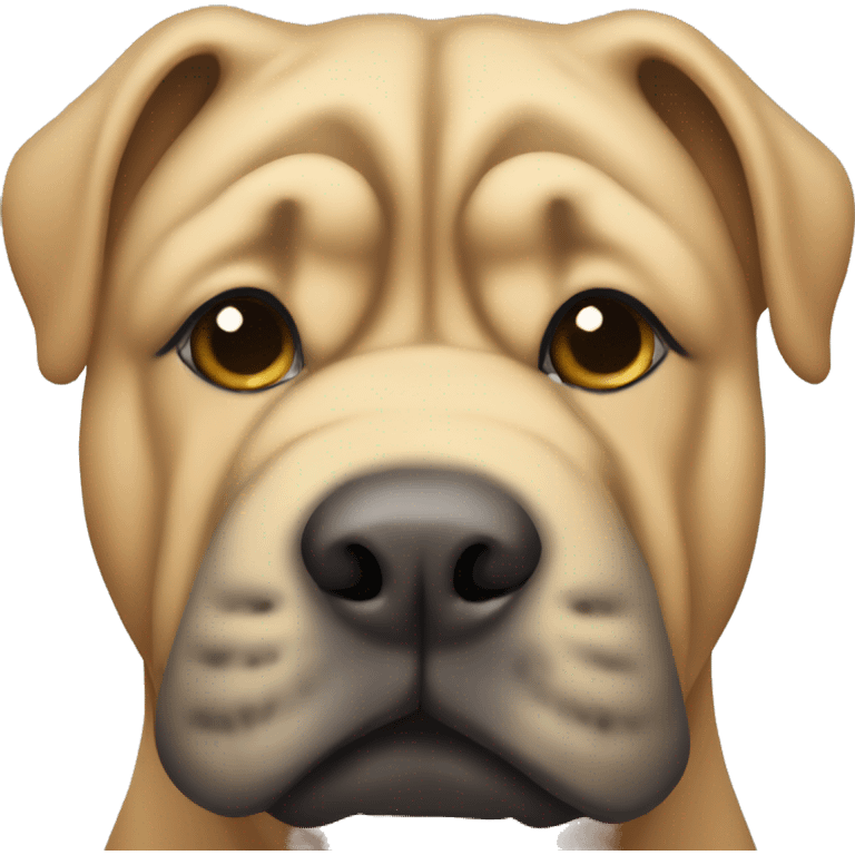 Shar pei face with big muzzle emoji