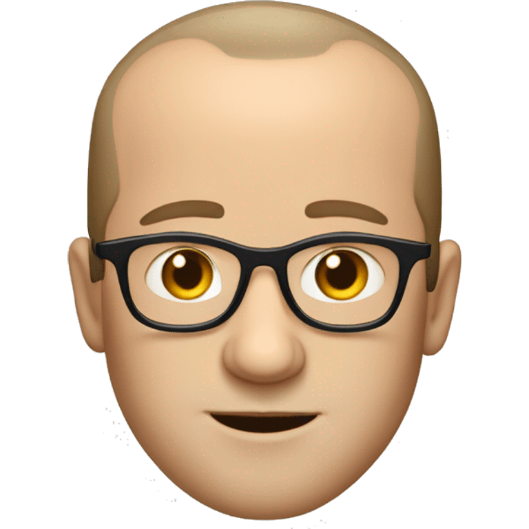 white man with receding hairline who loves theater and weares glasses emoji